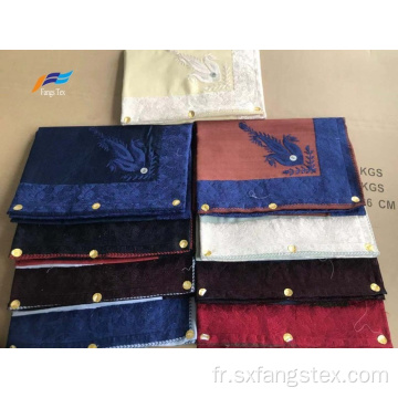 Tissu carré d&#39;écharpe de l&#39;homme de polyester de laine de broderie faite sur commande